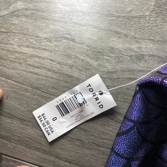 NWT SET 🌊🧜♀️Torrid Iridescent Mermaid Scale Wireless Straight Flounce Bikini - Picture 9 of 11